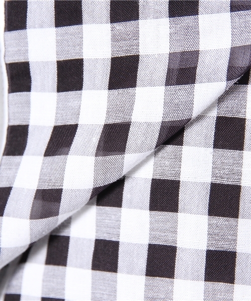 one after another NICE CLAUP（ワンアフターアナザーナイスクラップ）の「【ナイスクラップ】ギンガムすけブラウス（シャツ/ブラウス・レディース・オフホワイト/ブラック・FREE）」の8枚目の写真