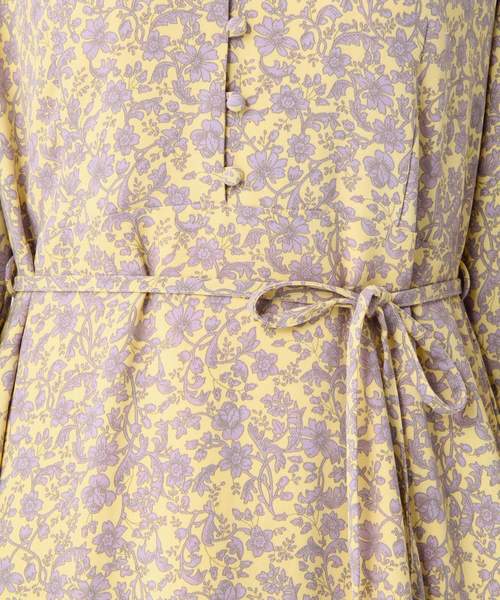 A part by（アパートバイ）の「ＰボタンVネックワンピース 822096（ワンピース・レディース・カーキ/ブルー系その他/イエロー系その他・FREE）」の7枚目の写真