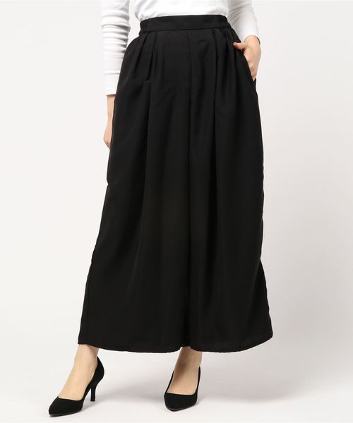 AMERICAN HOLIC（アメリカンホリック）の「ダブルタックワイドパンツ（その他パンツ・レディース・ブラック/ベージュ/ドット/カーキ/モカ・M/L）」の2枚目の写真