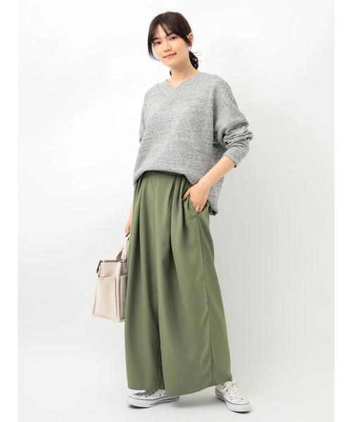 AMERICAN HOLIC（アメリカンホリック）の「ダブルタックワイドパンツ（その他パンツ・レディース・ブラック/ベージュ/ドット/カーキ/モカ・M/L）」の21枚目の写真