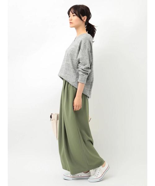 AMERICAN HOLIC（アメリカンホリック）の「ダブルタックワイドパンツ（その他パンツ・レディース・ブラック/ベージュ/ドット/カーキ/モカ・M/L）」の19枚目の写真