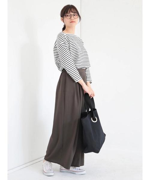 AMERICAN HOLIC（アメリカンホリック）の「ダブルタックワイドパンツ（その他パンツ・レディース・ブラック/ベージュ/ドット/カーキ/モカ・M/L）」の16枚目の写真