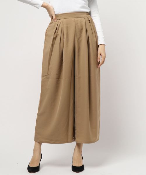 AMERICAN HOLIC（アメリカンホリック）の「ダブルタックワイドパンツ（その他パンツ・レディース・ブラック/ベージュ/ドット/カーキ/モカ・M/L）」の8枚目の写真