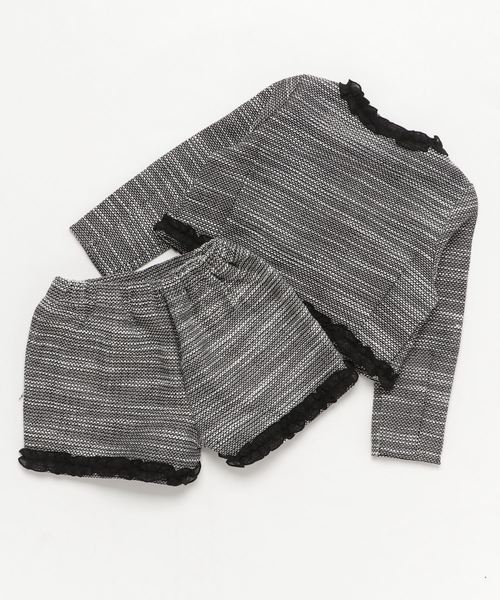 Catherine Cottage(キャサリンコテージ)の「ツイードフリルパンツスーツセットアップ(セットアップ・キッズ・グレー・120/130/110)」の5枚目の写真