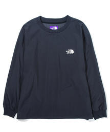 132s　THE NORTH FACE PURPLE LABEL ノースフェイス パープルレーベル L/S Logo Woven Tee 長袖Tシャツ Lサイズ NP2170N ※中古 THE NORTH FACE PURPLE LABEL(ザノースフェイスパープルレーベル