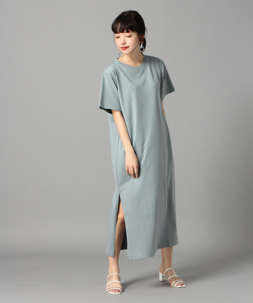 LOWRYS FARM（ローリーズファーム）の「スーピマワンピース／ＳＳ　828364（ワンピース・レディース・ブラック/パープル/ブラウン/オフホワイト/グリーン/ベージュ・FREE）」の5枚目の写真