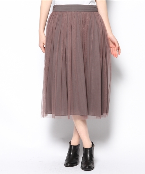 Ray BEAMS(レイビームス)の「Ray BEAMS / チュール ギャザースカート 0050 CL(スカート・レディース・シルバー・0/1)」の1枚目の写真