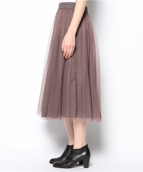 Ray BEAMS(レイビームス)の「Ray BEAMS / チュール ギャザースカート 0050 CL(スカート・レディース・シルバー・0/1)」の2枚目の写真