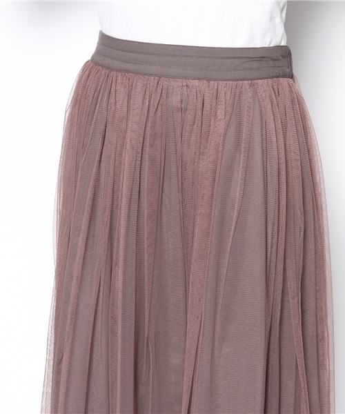 Ray BEAMS(レイビームス)の「Ray BEAMS / チュール ギャザースカート 0050 CL(スカート・レディース・シルバー・0/1)」の4枚目の写真