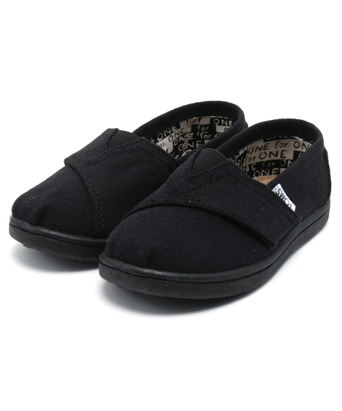 TOMS(トムス)の「ベビー キッズ トムス タイニー クラシック TOMS TINY-ORIGINAL CLASSICS Canvas(スニーカー・キッズ・ブラック/ネイビー/ブラウン/レッド/オフホワイト/ピンク・12cm/15cm/14cm/16cm/17cm/13cm)」の3枚目の写真