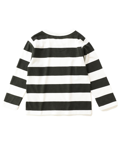 devirock(デビロック)の「プリントボーダー長袖Tシャツ(Tシャツ/カットソー・キッズ・ネイビー/レッド/ブラック・80cm/90cm/100cm/110cm/120cm/130cm/140cm/150cm/160cm)」の8枚目の写真