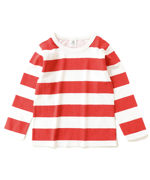 devirock(デビロック)の「プリントボーダー長袖Tシャツ(Tシャツ/カットソー・キッズ・ネイビー/レッド/ブラック・80cm/90cm/100cm/110cm/120cm/130cm/140cm/150cm/160cm)」の14枚目の写真