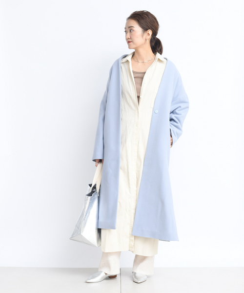 DouDou(ドゥドゥ)の「ニューイングランドラムコート(その他アウター・レディース・アイボリー/ブラック/ベージュ/サックスブルー/ピンク・FREE)」の14枚目の写真