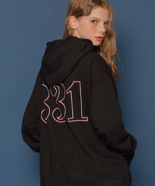 Slowacid ダブル フードパーカー パーカー 331 Slowacid スローアシッド のファッション 331 パーカー R