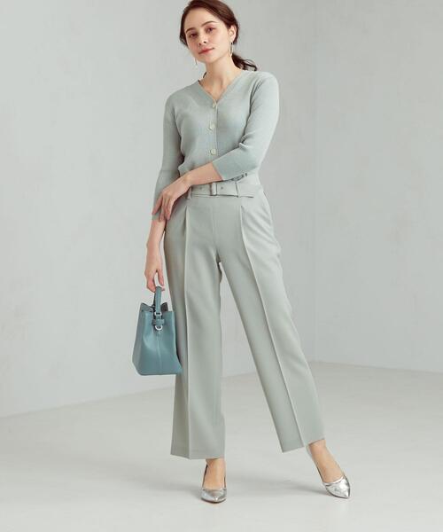 グリーンレーベルリラクシング セットアップ パンツスーツ 手洗い可 グレー 36 green label relaxing（グリーンレーベルリラクシング）の