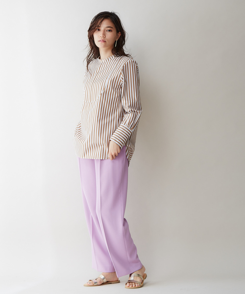 qualite（カリテ）の「ロングカフスシャツ（シャツ/ブラウス・レディース・オフホワイト/キャメル・38）」の5枚目の写真