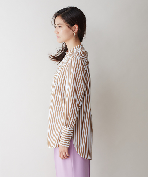 qualite（カリテ）の「ロングカフスシャツ（シャツ/ブラウス・レディース・オフホワイト/キャメル・38）」の15枚目の写真