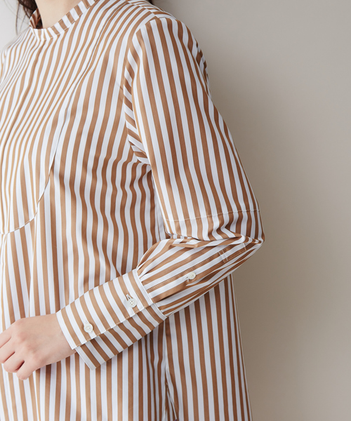 qualite（カリテ）の「ロングカフスシャツ（シャツ/ブラウス・レディース・オフホワイト/キャメル・38）」の17枚目の写真