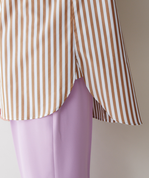 qualite（カリテ）の「ロングカフスシャツ（シャツ/ブラウス・レディース・オフホワイト/キャメル・38）」の13枚目の写真