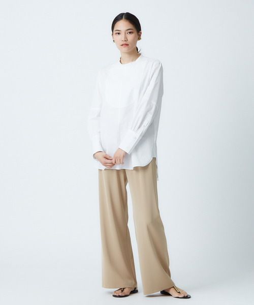 qualite（カリテ）の「ロングカフスシャツ（シャツ/ブラウス・レディース・オフホワイト/キャメル・38）」の18枚目の写真