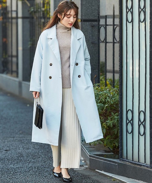 GeeRA(ジーラ)の「バックレーストレンチコート(その他アウター・レディース・サックスブルー/ベージュ・X-LARGE/LARGE/MEDIUM)」の7枚目の写真