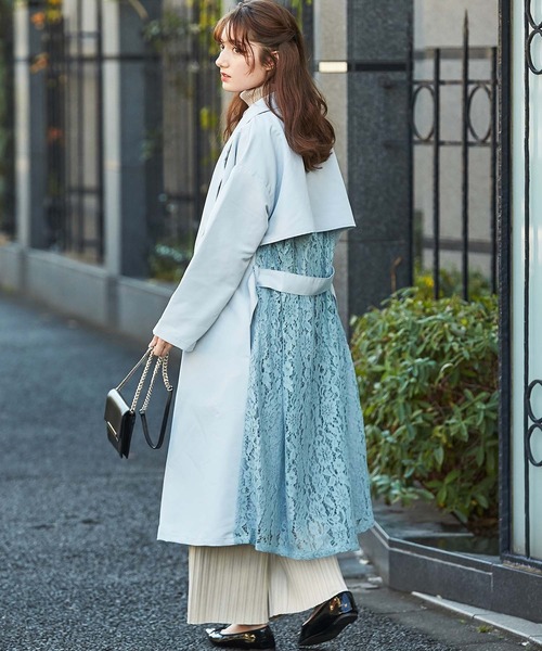 GeeRA(ジーラ)の「バックレーストレンチコート(その他アウター・レディース・サックスブルー/ベージュ・X-LARGE/LARGE/MEDIUM)」の8枚目の写真