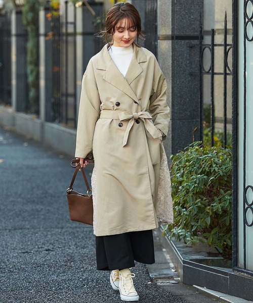 GeeRA(ジーラ)の「バックレーストレンチコート(その他アウター・レディース・サックスブルー/ベージュ・X-LARGE/LARGE/MEDIUM)」の10枚目の写真