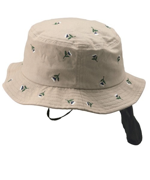 BRANSHES(ブランシェス)の「花柄刺繍ハット(ハット・キッズ・ベージュ/ネイビー・48cm/50cm/52cm/54cm/56cm)」の10枚目の写真