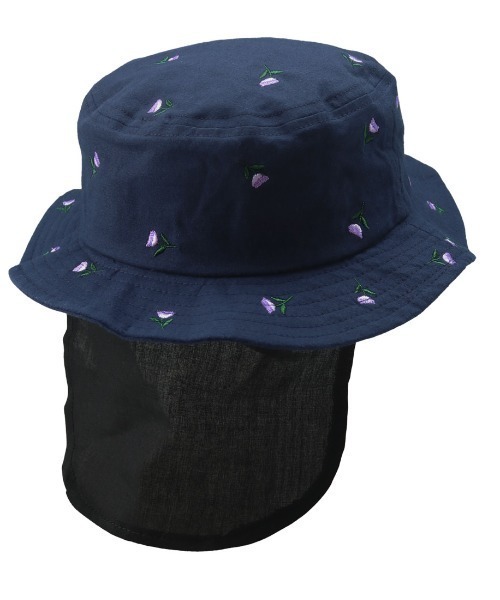 BRANSHES(ブランシェス)の「花柄刺繍ハット(ハット・キッズ・ベージュ/ネイビー・48cm/50cm/52cm/54cm/56cm)」の5枚目の写真