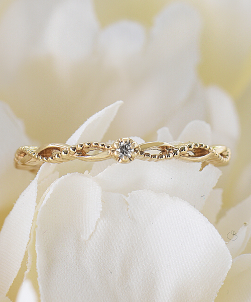 NOJESS（ノジェス）の「K10ピンキーリング （30143111021）（リング