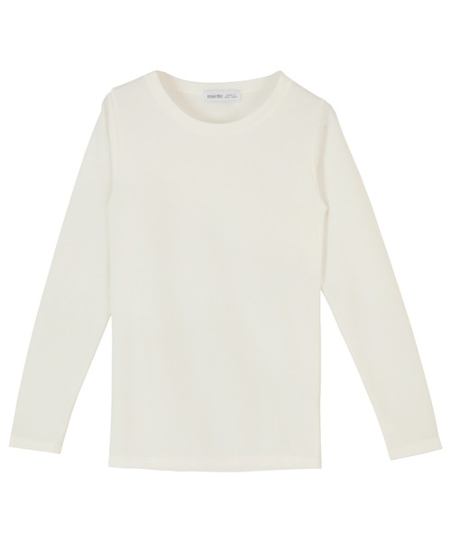 miette(ミエット)の「ベーシッククルーネックロングTシャツ(Tシャツ/カットソー・レディース・ブラック/オフホワイト/ライトブラウン/ライトカーキ・M)」の2枚目の写真
