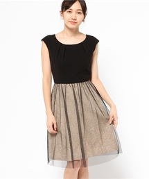 SHIPS | little black:ジャカード ノースリーブ ドレス(ワンピース)