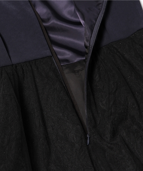 SHIPS（シップス）の「★★little black:ジャカード ノースリーブ ドレス（ワンピース・レディース・ベージュ/ブラック/ベージュ系その他/ダークブルー・36/38）」の13枚目の写真