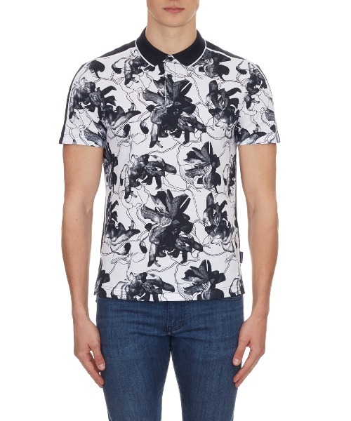 ARMANI EXCHANGE(アルマーニエクスチェンジ)の「【A|Xアルマーニ エクスチェンジ】フラワープリント 半袖ポロシャツ(ポロシャツ・メンズ・グレー/ネイビー・X-LARGE/MEDIUM/LARGE/SMALL/X-SMALL)」の1枚目の写真