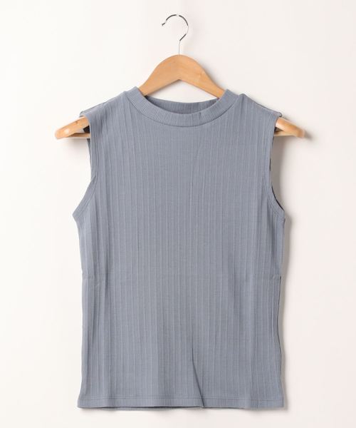 FUN.TRINITY（ファン トリニティー）の「ワイドリブノースリーブ（Tシャツ/カットソー・レディース・ブラック/パープル/オフホワイト/ブルー/モカ・FREE）」の12枚目の写真