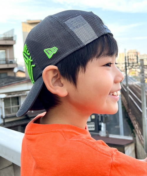 NEW ERA（ニューエラ）の「ニューエラ キッズ メッシュキャップ 9FORTY BATTALION ウォッシュ加工 NEW ERA YOUTH（キャップ・キッズ・ブラック/ブラック×ゴールド/グレー/ネイビー/ブラック系その他/ネイビー系/ブルー/ブラック×ブルー・FREE）」の18枚目の写真