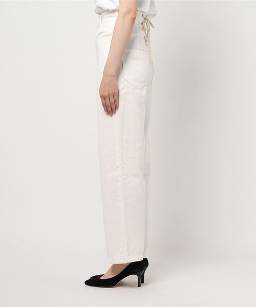 coca(coca)(コカ)の「後ろレースアップワイドパンツ(デニムパンツ・レディース・ホワイト/ライトブルー/ブルー/カーキ・ONE SIZE)」の14枚目の写真