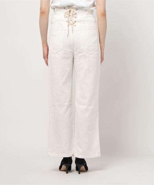 coca(coca)(コカ)の「後ろレースアップワイドパンツ(デニムパンツ・レディース・ホワイト/ライトブルー/ブルー/カーキ・ONE SIZE)」の15枚目の写真