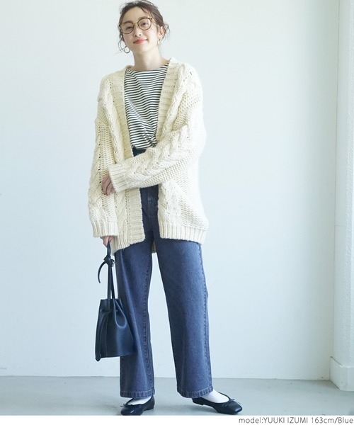 coca(coca)(コカ)の「後ろレースアップワイドパンツ(デニムパンツ・レディース・ホワイト/ライトブルー/ブルー/カーキ・ONE SIZE)」の21枚目の写真