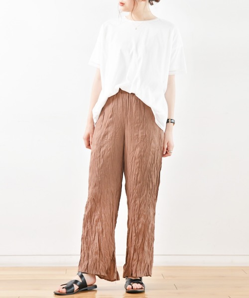 Ambre Neige(アンブルネージュ)の「オーバーチュールTシャツ/【WEB/EC限定商品】(Tシャツ/カットソー・レディース・ブラック/オフホワイト/オレンジ系その他・FREE)」の6枚目の写真
