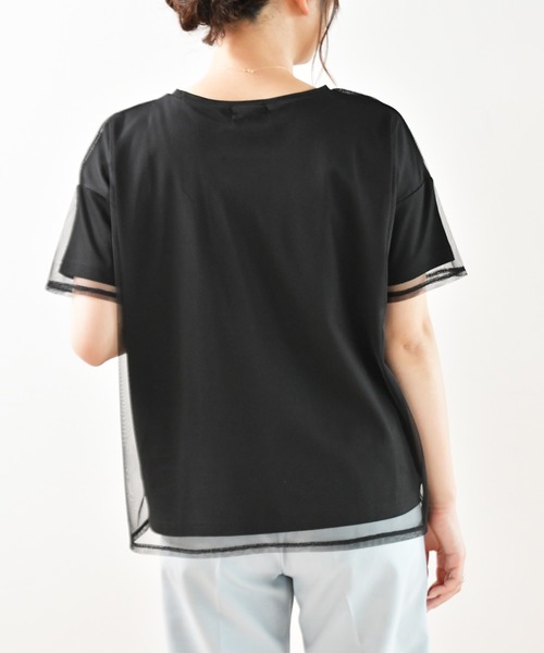 Ambre Neige(アンブルネージュ)の「オーバーチュールTシャツ/【WEB/EC限定商品】(Tシャツ/カットソー・レディース・ブラック/オフホワイト/オレンジ系その他・FREE)」の10枚目の写真