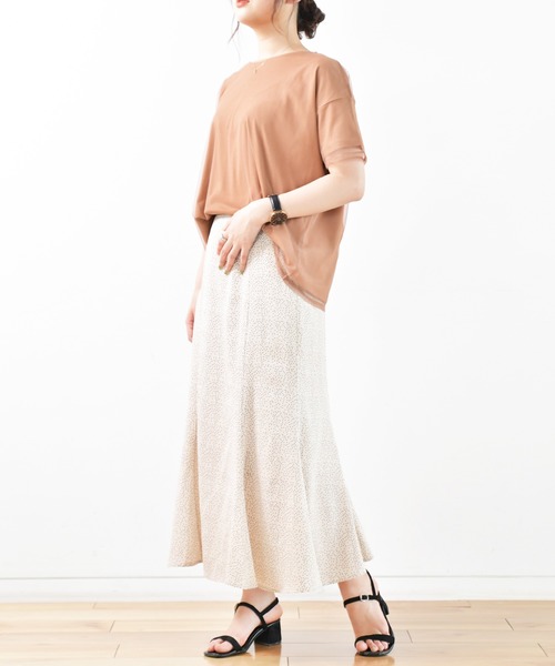 Ambre Neige(アンブルネージュ)の「オーバーチュールTシャツ/【WEB/EC限定商品】(Tシャツ/カットソー・レディース・ブラック/オフホワイト/オレンジ系その他・FREE)」の16枚目の写真
