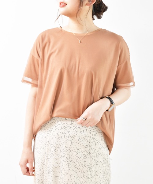 Ambre Neige(アンブルネージュ)の「オーバーチュールTシャツ/【WEB/EC限定商品】(Tシャツ/カットソー・レディース・ブラック/オフホワイト/オレンジ系その他・FREE)」の20枚目の写真