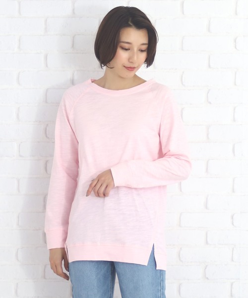 Amulet(アミュレット)の「スリットカットソー(Tシャツ/カットソー・レディース・グレー系その他/ピンク/イエロー/ブラック/ホワイト/ネイビー/グレー・M/L/XL)」の7枚目の写真