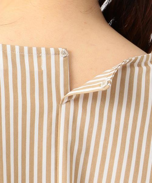 J.PRESS Ladies(J.プレス レディス)の「トリコットストライプ クルーネック カットソー(Tシャツ/カットソー・レディース・ベージュ系1/カーキ系1/ワイン系1・SMALL)」の7枚目の写真