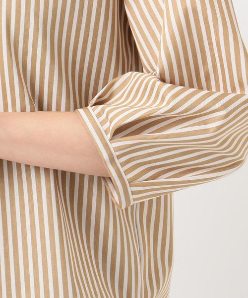 J.PRESS Ladies(J.プレス レディス)の「トリコットストライプ クルーネック カットソー(Tシャツ/カットソー・レディース・ベージュ系1/カーキ系1/ワイン系1・SMALL)」の8枚目の写真