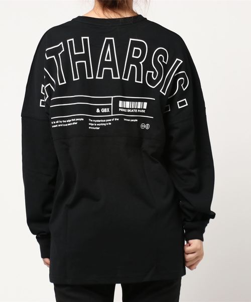 TRAP/U (トラップユー)の「【69】【TRAP/U】バックプリント長袖ドルマンTシャツ(Tシャツ/カットソー・レディース・ホワイト/ブラック/ベージュ・MEDIUM/LARGE)」の10枚目の写真