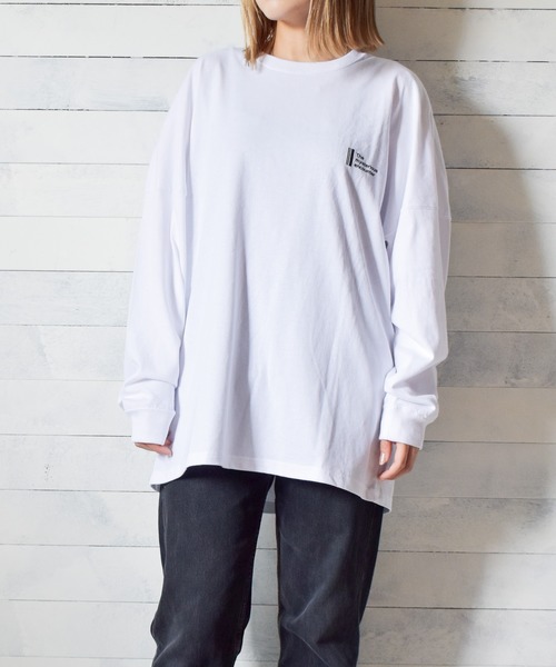TRAP/U (トラップユー)の「【69】【TRAP/U】バックプリント長袖ドルマンTシャツ(Tシャツ/カットソー・レディース・ホワイト/ブラック/ベージュ・MEDIUM/LARGE)」の2枚目の写真
