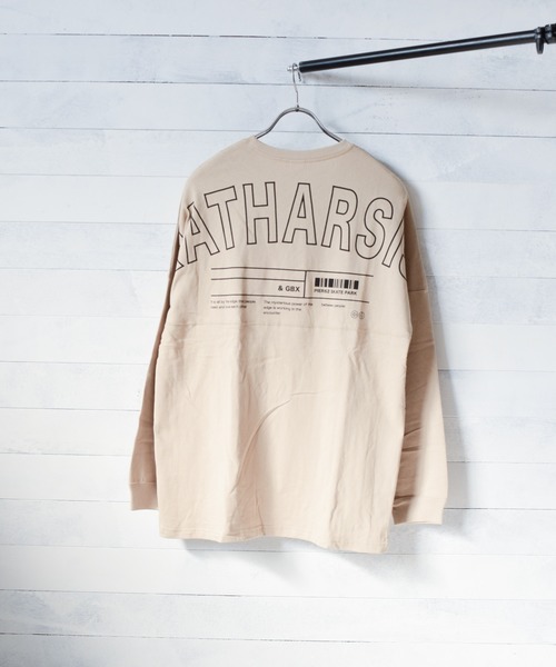 TRAP/U (トラップユー)の「【69】【TRAP/U】バックプリント長袖ドルマンTシャツ(Tシャツ/カットソー・レディース・ホワイト/ブラック/ベージュ・MEDIUM/LARGE)」の7枚目の写真
