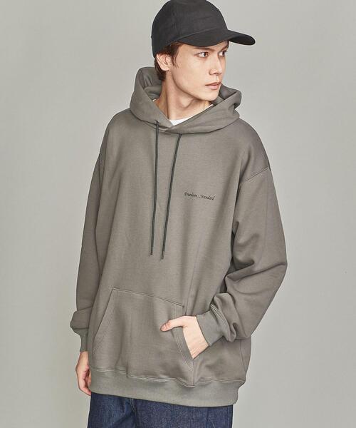 BEAUTY&YOUTH UNITED ARROWS（ビューティーアンドユースユナイテッドアローズ）の「【WEB限定】by FREEDOM STANDARD エアー ワイドフォルム パーカー（パーカー・メンズ・ダークグレー/ベージュ/ホワイト/ライトグレー/ケリー/ピンク/レッド/ワインレッド/ブラック/オリーブ/クリーム/ライトブルー・M/S/L）」の7枚目の写真